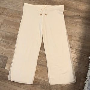 SACRED threads white Cotton cover up pants